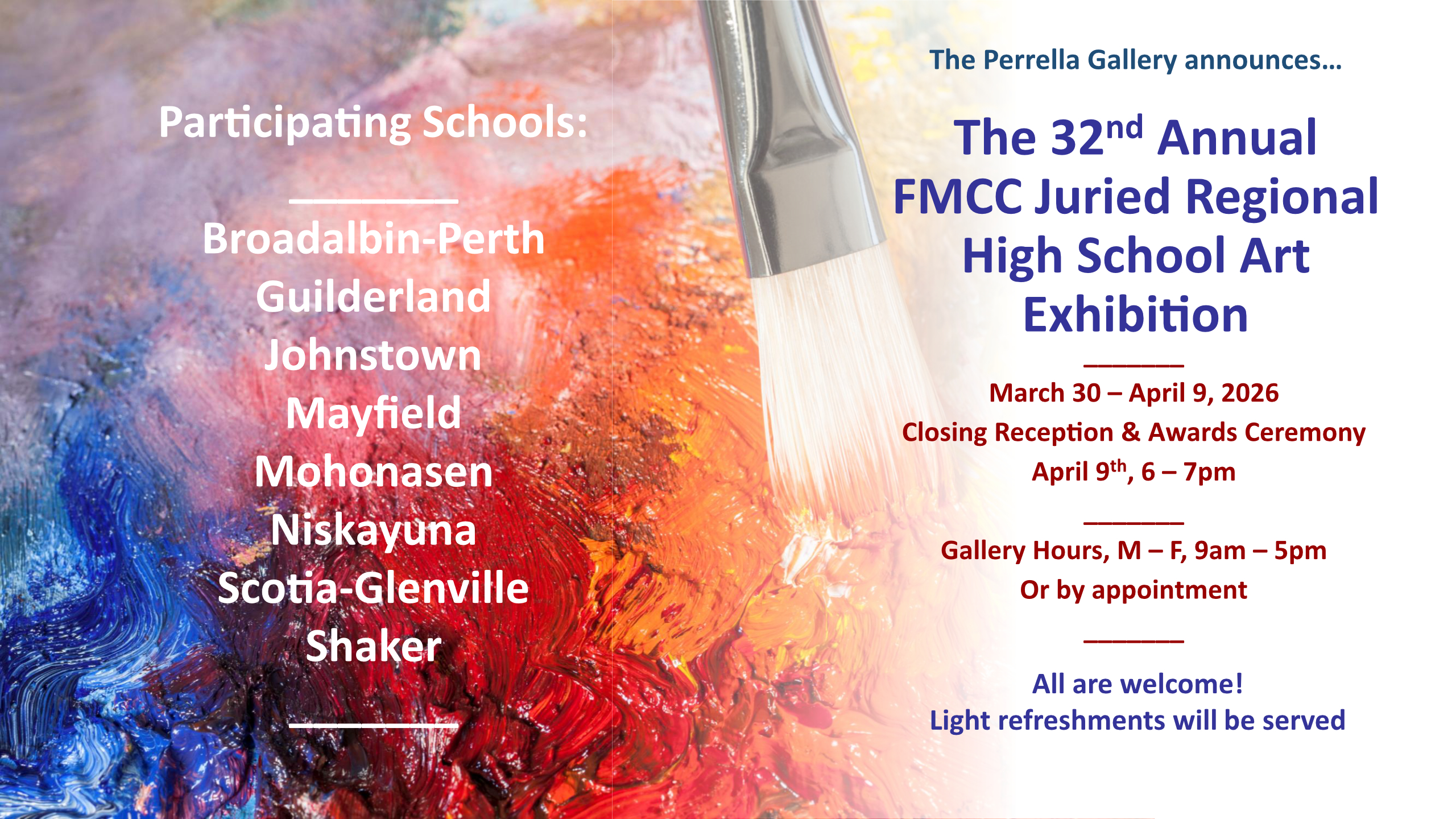 The FMCC Perrella Gallery announces…  The 32nd Annual FMCC Jur